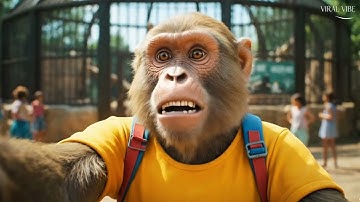🐒 Monkey Bhai’s First Vlog | Viral Zoo Adventure with Angry Gorilla! 🦍😂 | #ViralVibe #MonkeyVlog