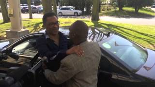 BRITISH BOXING LEGENDS NIGEL BENN & MICHAEL WATSON COME TOGETHER FOR AN EMOTIONAL REUNION (FOOTAGE)