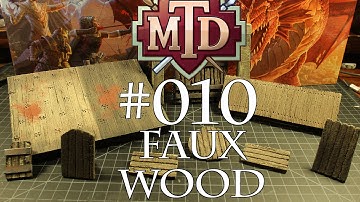 Foam Faux Wood--texture and painting techniques for miniature wood terrain