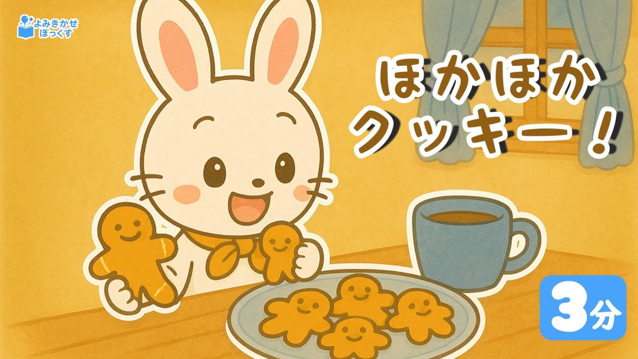 【3〜6歳／約3分】ほかほかクッキー！｜うさぎのミミのやさしいおはなし