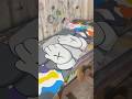 BAPE x KAWS Skateboard Deck 🦍☠️🔥 #popart #acrylicpainting #artprocess #paintingtutorial #walldecor