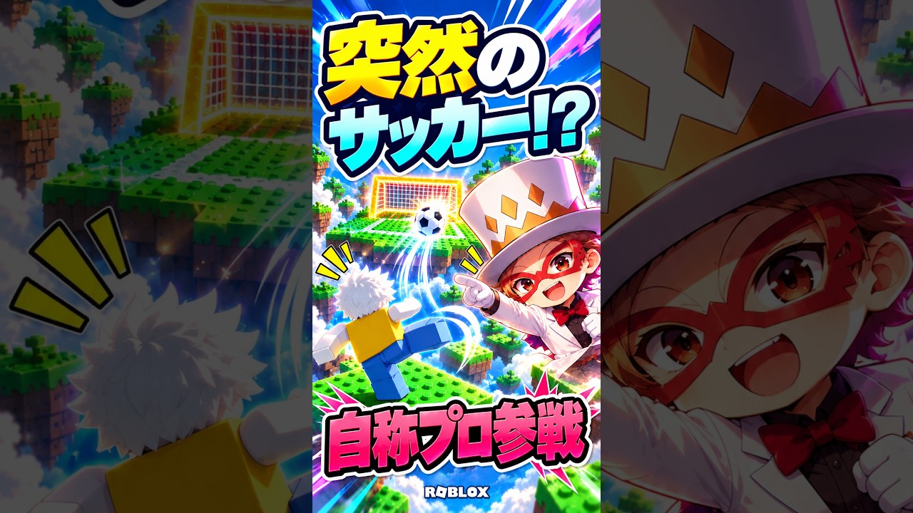 歩くだけのゲームで突然サッカー!? 自称プロの実力w【Roblox】#shorts