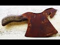 Old Rusty Butcher Knife Restoration