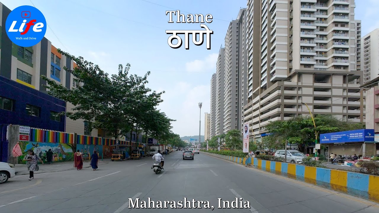 Drive in Thane - a city an immediately to the northeast of Mumbai