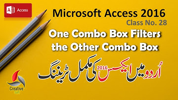 Cascading Combo Boxes - One Combo Box Selection Filters a Second Combo Box اردو / हिंदी Class - 28