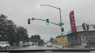 Santa Cruz to Pigeon Point Lighthouse | Rainy Highway 1 Coastal Drive (4K