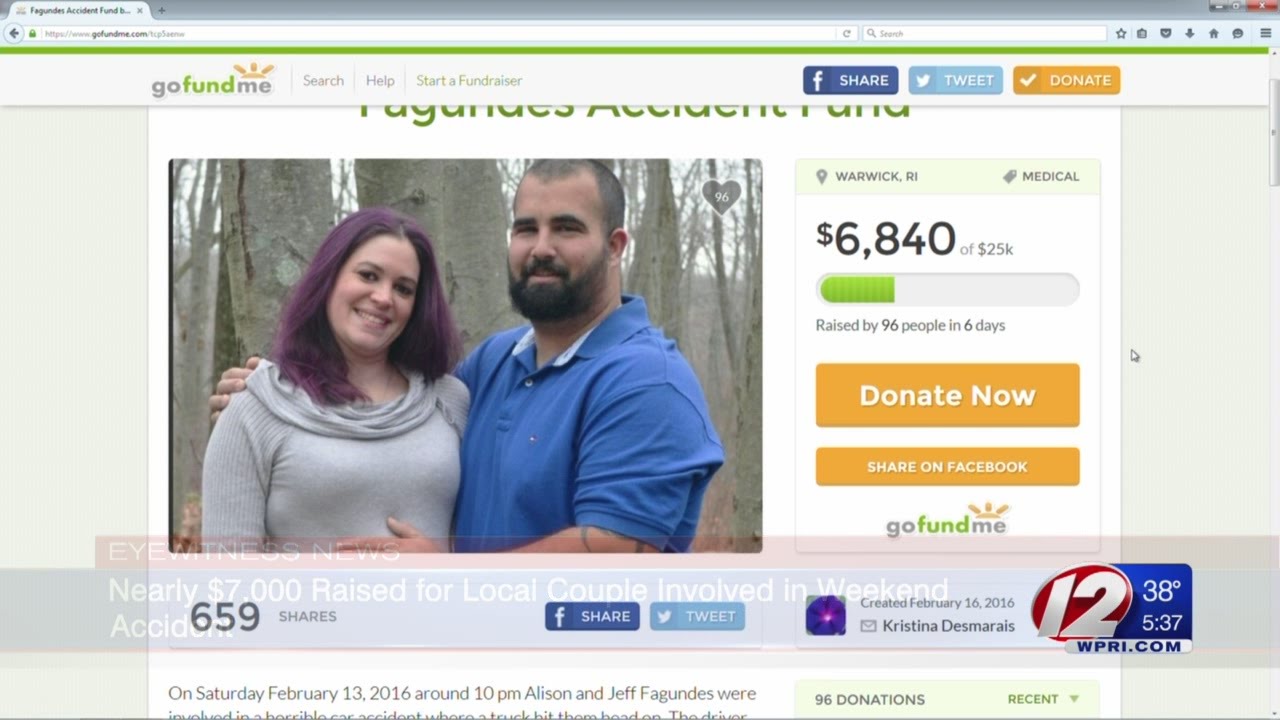 Go Fund Me Set Up For Couple Injured In Car Accident Youtube