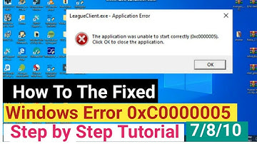 How To Fix (Solve) Application Error 0xc0000005 ||And Memory Access Violation Error || Tutorial 2021