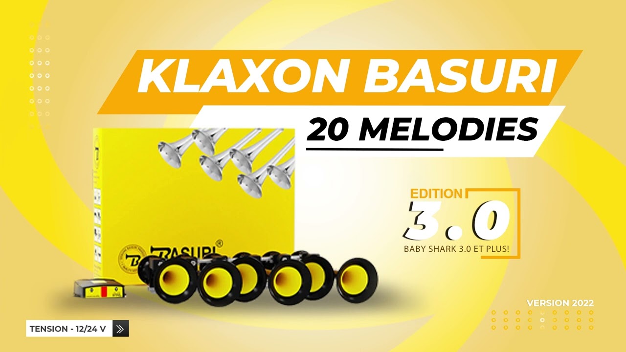 BASURI ® Klaxon d'air musical, 12-24 Volt, Algeria