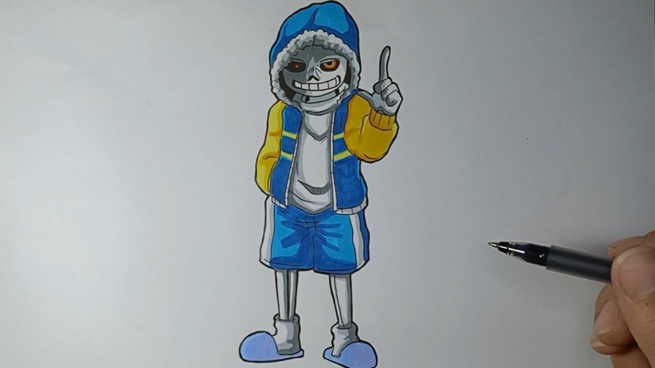 How To Draw Outer Dust Sans In undertale - YouTube