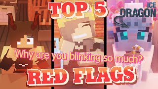 TOP 5 RED FLAGS MEMES | MINECRAFT ANIMATIONS + TEMPLATES