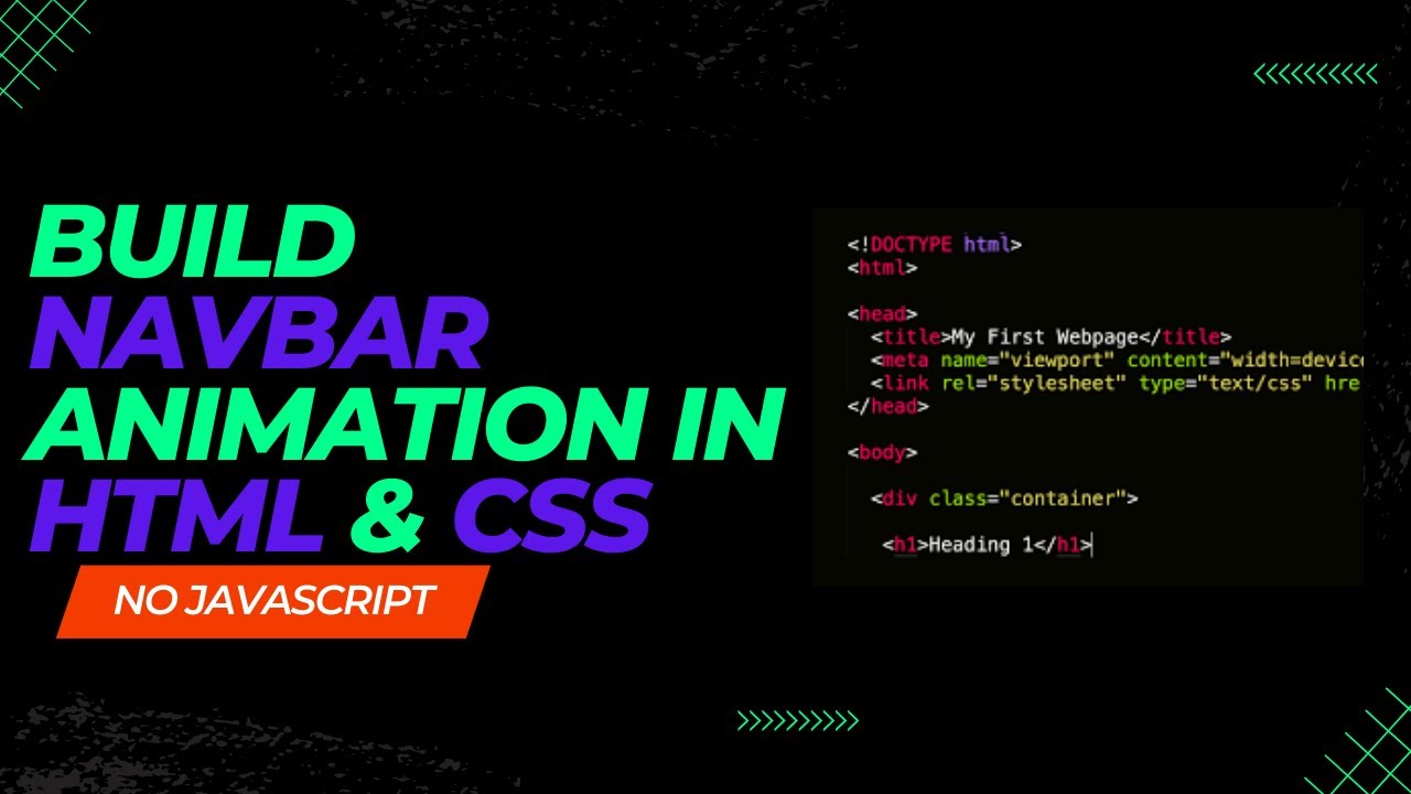 Build a Stylish Navigation Bar with HTML and CSS (No JavaScript Needed ...