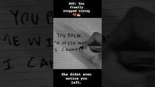 POV: You finally stopped trying 💔✍️ #alternativerock #posthardcore #unrequitedlove #heartbreak