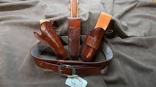 Custom Leather Western Gunbelt and Western Holsters Build