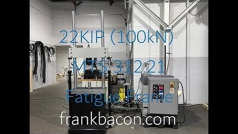 22 KIP MTS 312.21 Floor Standing Two Column Fatigue Testing System with MTS 505.07 HPU