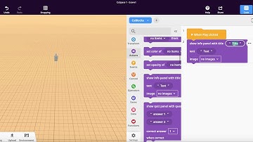 Cospaces Edu Tutorial: Set up instruction using Info Panel CoBlocks