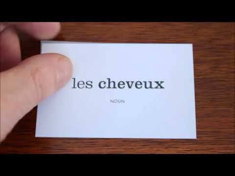 Learn French with Vincent # Flashcards on my table # Part 09