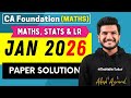 CA Foundation Maths Stats LR January 2026 Paper Solution | Quantitative Aptitude Akash Agrawal