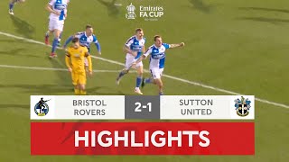 Rovers Comeback Sees Them Through | Bristol Rovers 2-1 Sutton United | Emirates FA Cup 2021-22