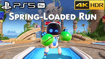 Astro Bot (PS5 Pro) - Spring-Loaded Run Speedrun DLC Level, in Stellar Speedway! 4K HDR Gameplay
