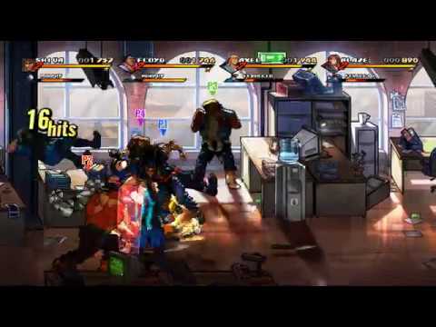 Streets of Rage 4 Story Mode Playthrough / Longplay - Normal - 4 Player Co-op