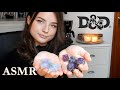 Asmr  dd dice set unboxing  review  soft speaking tapping and crinkling sounds