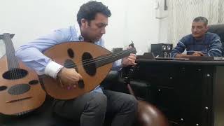 عزف الفنان الجميل احمد شمة علي عود من صناعتي من خشب الجوز