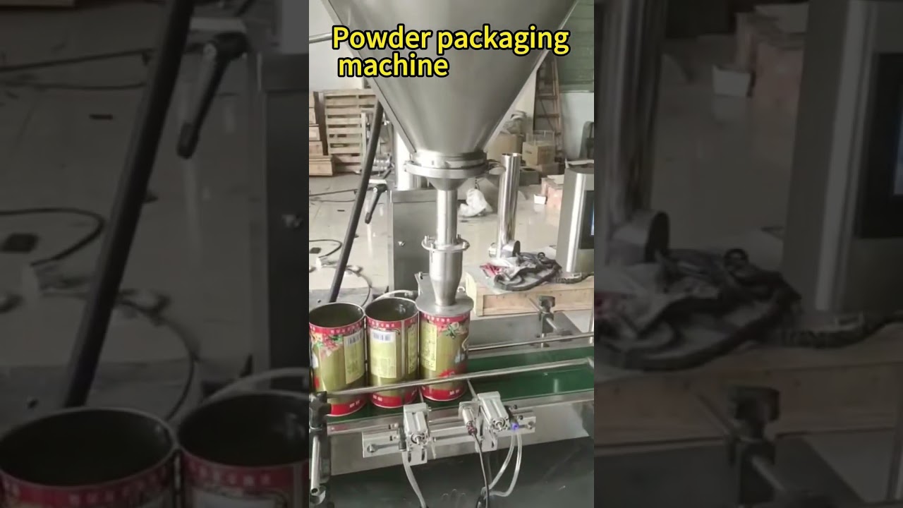Powder Filling Line for Cans | Automatic Auger Filler + Conveyor + Sealing System
