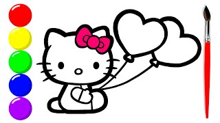 Hello Kitty Drawing and coloring for children and toddlers | Drawing for beginners