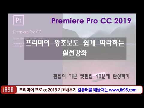 프리미어 프로 CC 2019 기초부터 영상편집 배우기 어도비 프리미어 강좌 프리미어 강의 Adobe Premiere Pro CC 2019 교육