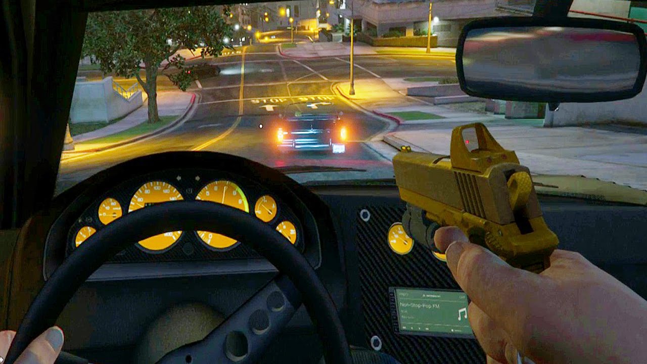 Driving in gta 5 first person