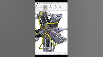Youtube Short Radial Engine Complet End  #engineering #solidworks #solidworks3d #tutorial