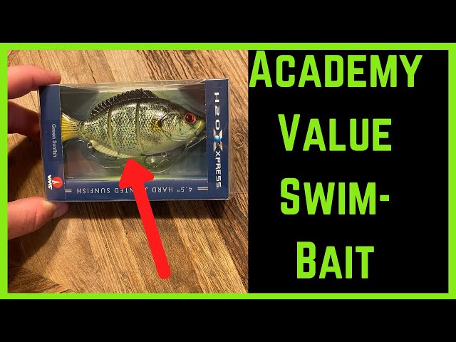 Academy H2O Xpress Jointed Sunfish Swimbait Review From a Kayak 