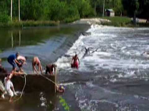 Rescue at Linn Grove dam