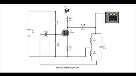Hartley Oscillator using enhancement MOSFET Animation