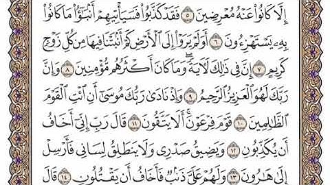 سورة الشعراء الشيخ ياسر الدوسري صفحة ٣٦٧