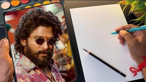Pushpa 2 Allu Arjun Drawing Outline, Allu Arjun Face Drawing, Step By Step Tutorial With Grid Method