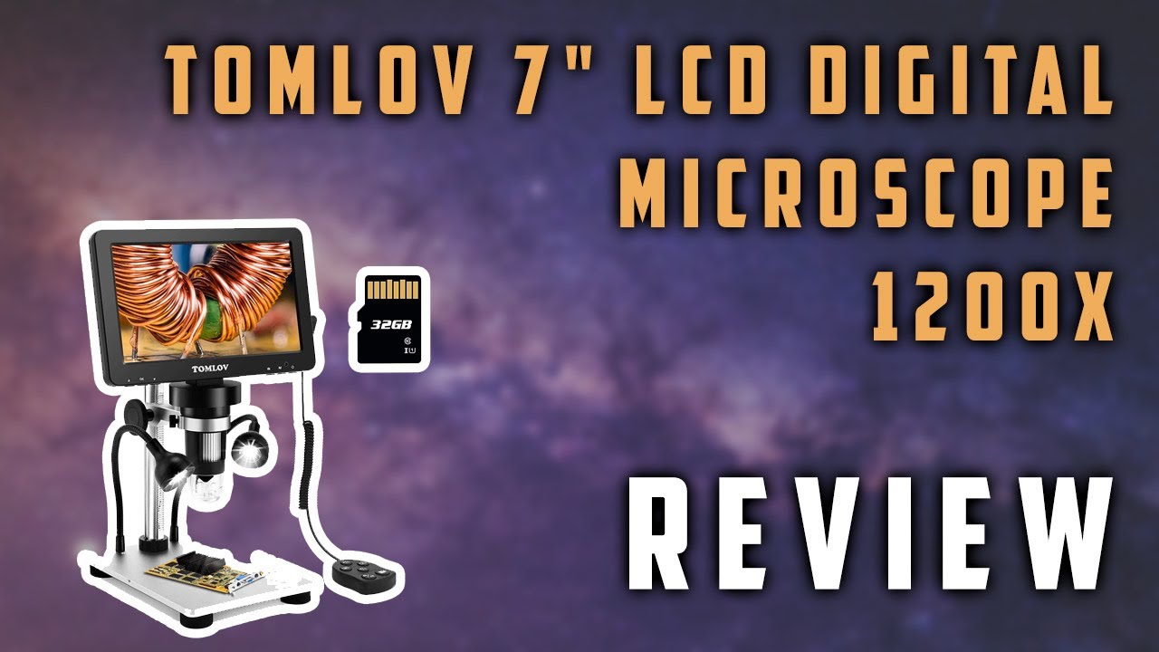 ✅ TOMLOV 7" LCD Digital Microscope with 32GB SD Card 1200X Review 2021