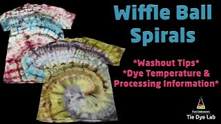 Tie Dye Designs: Wiffle Ball Spirals [Lots of tips and information for washout and processing]