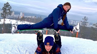 Катимся на сноуборде гора Лысая ГК Уктус Екатеринбург сезон 21-22г