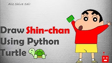 How to draw Shinchan using Python | Turtle | Shinchan Module | #alleshivasai #shinchan #turtle
