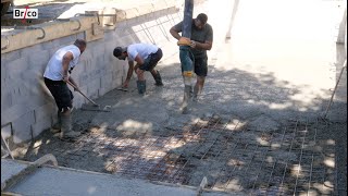 Réalisation d'une piscine  3è épisode : Coulage, réalisation de l'escalier  Tuto brico avec Robert