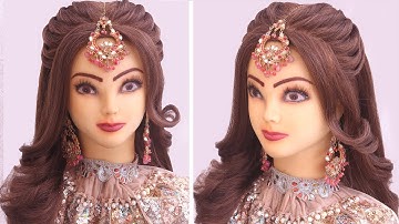 2 Engagement look for bride l Wedding hairstyles for long hair l curly hairstyle girl l Festive look