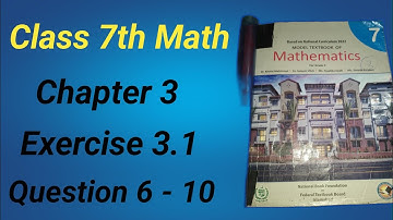 Class 7 Math Ch 3 Ex 3.1 Q 6,7,8,9,10|class 7 math ex 3.1 q 6-10 