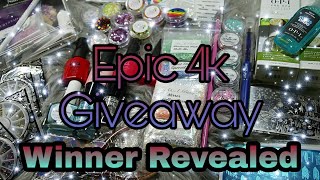 Epic 4k Giveaway Winner Revealed..