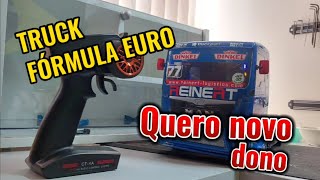 Caminhão fórmula euro, escala 1:14 de controle remoto.