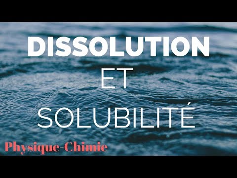 Vidéo: Différence Entre La Solubilité Et La Dissolution