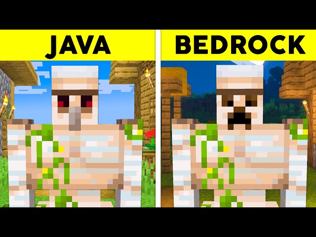 30 Minecraft Java vs Bedrock Differences 