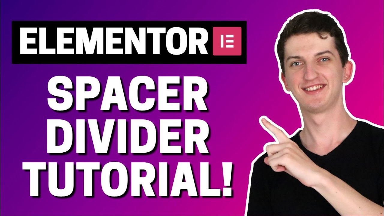 How To Add Spacer And Divider In Elementor - YouTube