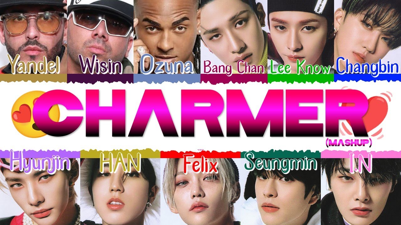 😍 STRAY KIDS (스트레이 키즈) X WISIN, YANDEL & OZUNA - Charmer (MASHUP) [Color Coded Lyrics Han|Rom|Esp] 😍